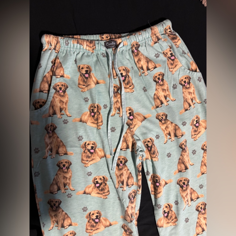 Women's Dog Print Pajama Pants - Blue